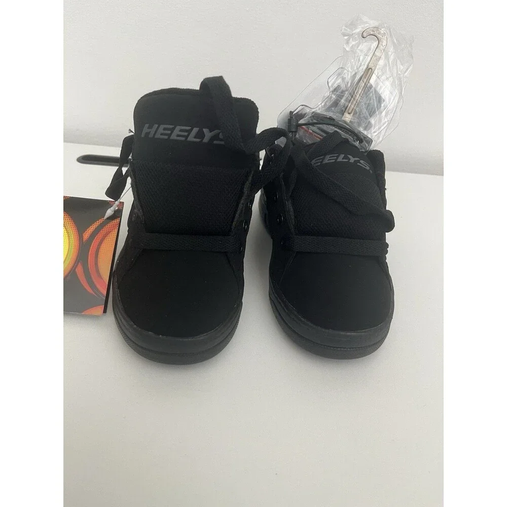 Heelys Split Wheeled Sneakers #770283H Size 2 Youth ROLLER SKATE SHOES Black